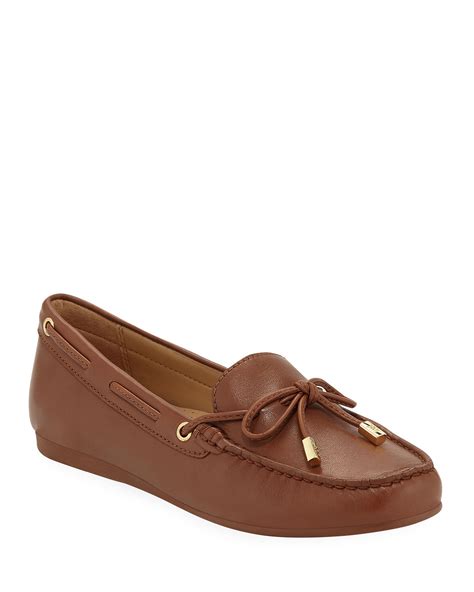 michael kors leather moccasins|michael kors sutton moc flats.